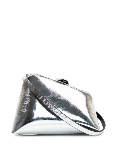 Attico Mini Midnight Clutch Bag In Silver