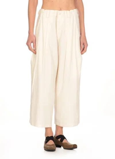 Y's High-waisted Linen Blend Pants In Neutral