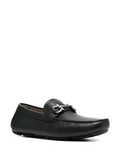 Ferragamo Gancini Leather Loafers In Multicolor