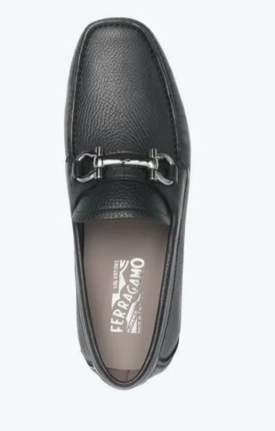 Ferragamo Gancini Leather Loafers In Multicolor