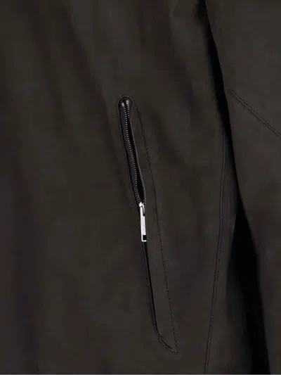 Zegna Drawstring Hooded Jacket In Brown