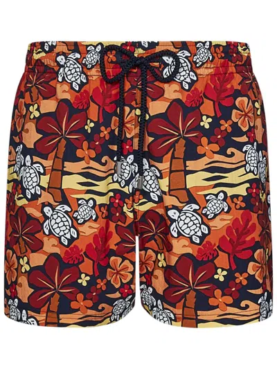 Shop Vilebrequin Monoi Turtles Swimsuit In Orange