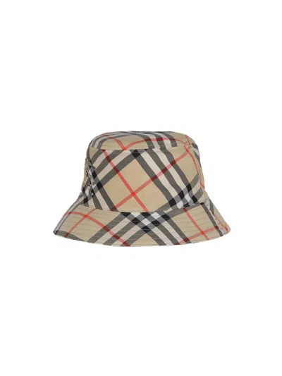 Burberry 'ekd' Bucket Hat In Beige