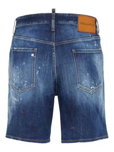Dsquared2 Cropped Jeans With Paint Splatters In Multicolor