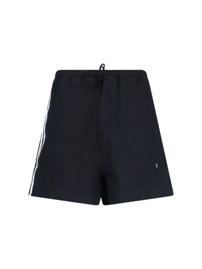 Y-3 Striped Waistband Shorts Back Pocket In Black