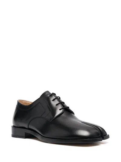 Maison Margiela Brown Tabi Lace-up Oxfords In Black