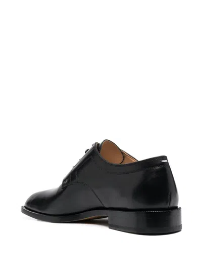 Maison Margiela Brown Tabi Lace-up Oxfords In Black