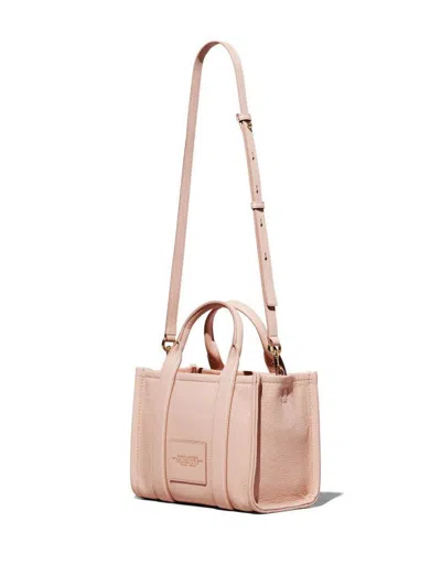 Marc Jacobs 'the Micro Tote Bag' Light Pink Shoulder Bag With Logo In Pink