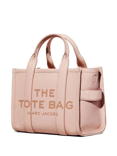 Marc Jacobs 'the Micro Tote Bag' Light Pink Shoulder Bag With Logo In Pink