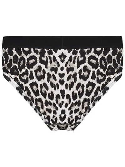 Tom Ford Printed Stretch Cotton Brief In White
