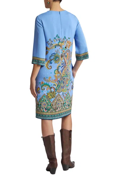 Etro Stretch Viscose Dress With Iconic Print In Multicolor