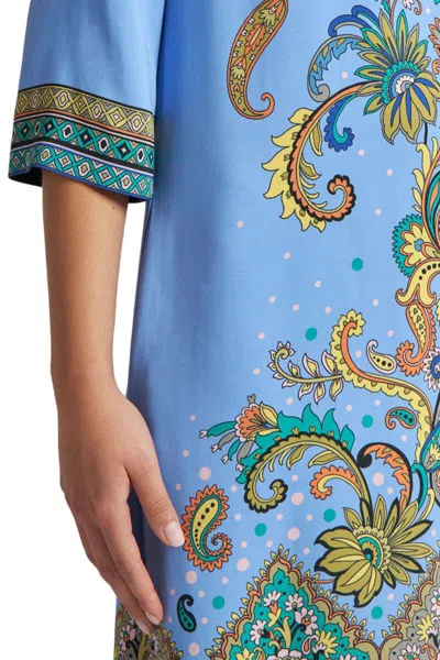Etro Stretch Viscose Dress With Iconic Print In Multicolor