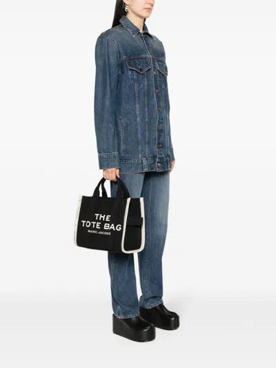 Marc Jacobs Structured Medium Tote With Dual Handles In Black