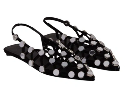Attico Grid Ballerina In Black