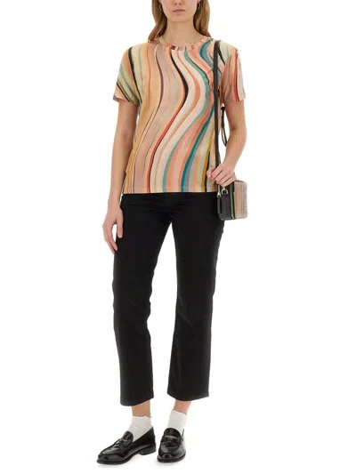 Ps By Paul Smith Womens New Swirl T-shirt By Ps Paul Smith In Multi