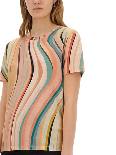 Ps By Paul Smith Womens New Swirl T-shirt By Ps Paul Smith In Multi