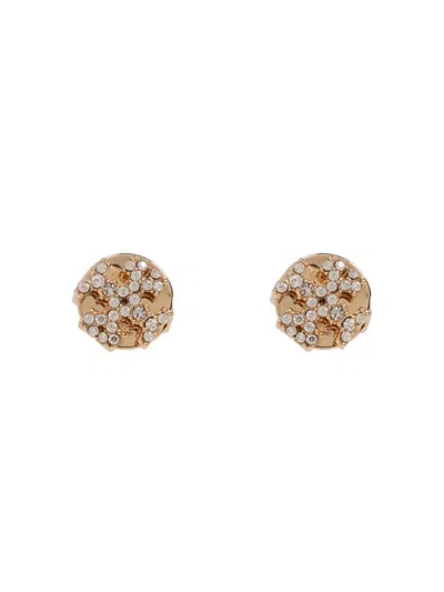 Tory Burch Pearl-detailing Earrings In Tory Gold/crystal/pearl