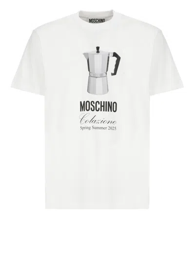 Shop Moschino T-shirts And Polos In White