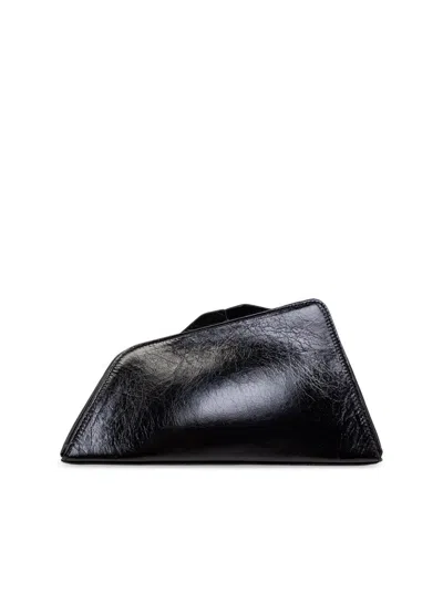 Attico The  Women Calf Leather `8:30 Pm` Clutch In Black