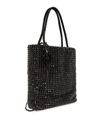 Tory Burch Mini Night Owl Crystal Tote Bag In Black