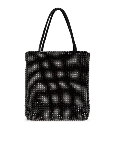Tory Burch Mini Night Owl Crystal Tote Bag In Black