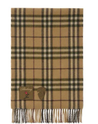 Burberry Badge Vintage Checked Fringed Scarf In Multicolor