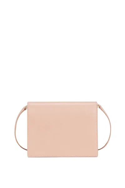 Dolce & Gabbana Dg Logo Crossbody Bag In Calf Leather In Powder