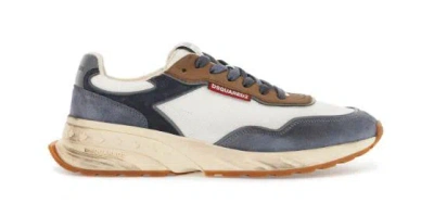 Dsquared2 Low Top Blue Denim Sneakers In Azzurro/denim