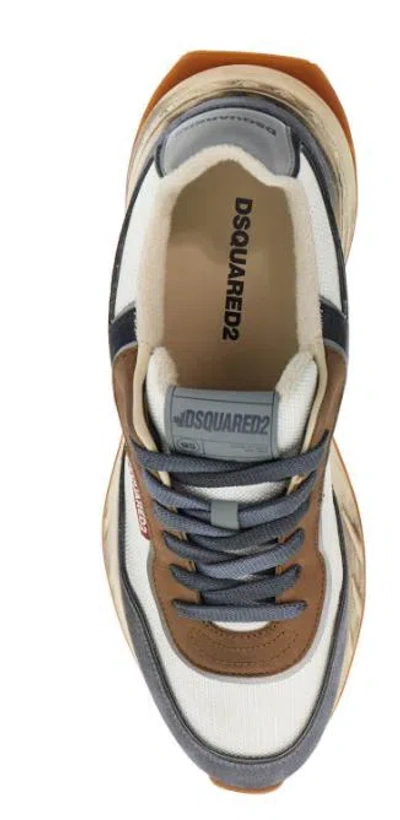Dsquared2 Low Top Blue Denim Sneakers In Azzurro/denim