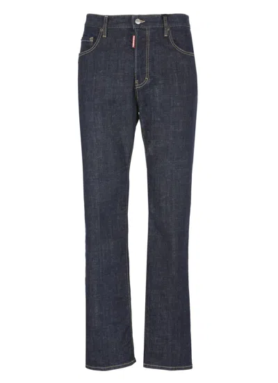 Dsquared2 Slim Indigo Denim With Logo Detailing In Blue