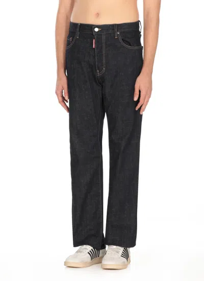 Dsquared2 Slim Indigo Denim With Logo Detailing In Blue
