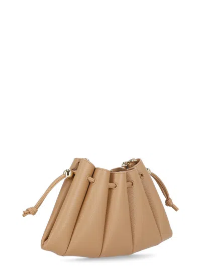 Themoirè Brown Vegan Leather Dafne Bottalato Shoulder Bag In Brown