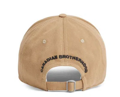 Dsquared2 Logo Embroidered Distressed Baseball Cap In Ghiaia/bianco