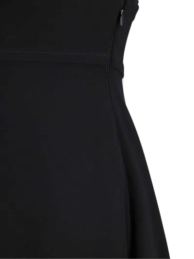 Aspesi Knee Length Dress Fitted Bodice In Black