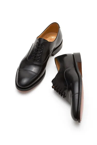 Church's Polished Leather Lace-up Shoes In Black