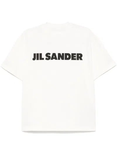 Jil Sander Relaxed-fit Cotton T-shirt With Bold Logo In Multicolor