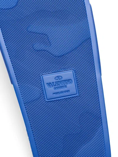 Valentino Garavani Men Coolside Pool Slides In Blue