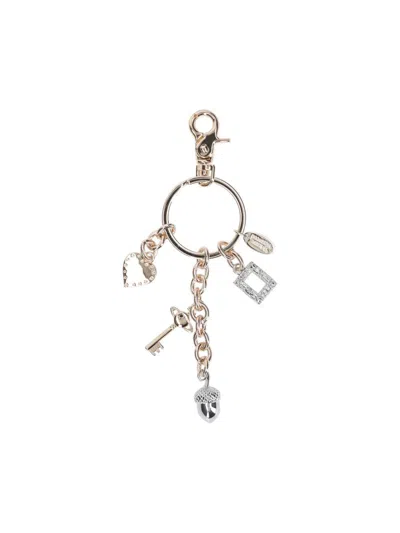 Vivienne Westwood Rhinestone Keyring In Gold