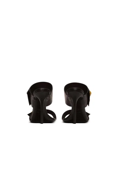 Balmain Square-headed High-heeled Sandals In Black