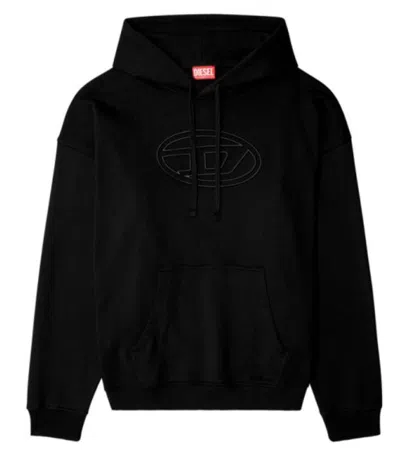Diesel S-ummer Bigoval Biologic Cotton Sweatshirt With Frontal Oval-d Logo In Multicolor