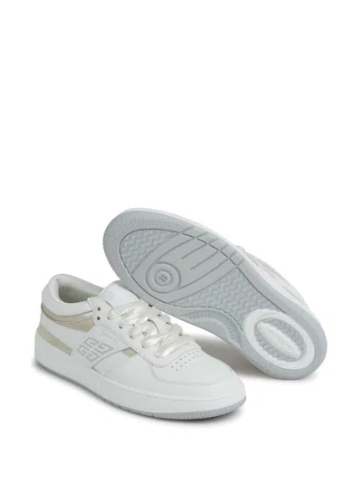 Givenchy G Move Sneakers In Mixed Leathers In White