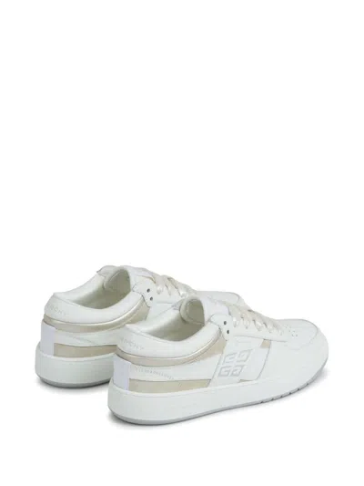 Givenchy G Move Sneakers In Mixed Leathers In White