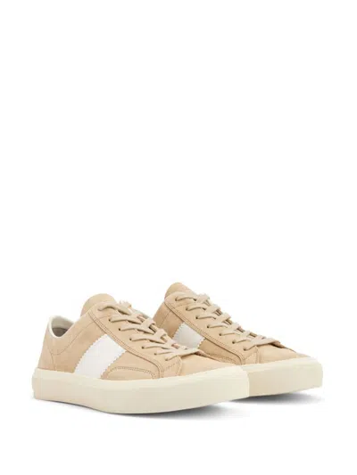 Tom Ford Sneakers In Pale Sand/cream