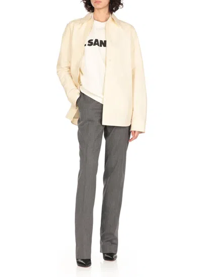 Jil Sander Relaxed-fit Cotton T-shirt With Bold Logo In White