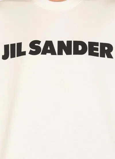 Jil Sander Relaxed-fit Cotton T-shirt With Bold Logo In White