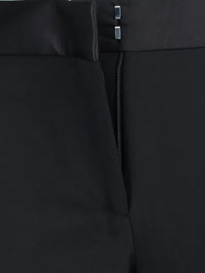 Victoria Beckham Side Panel Wool-blend Wide-leg Pants In Black
