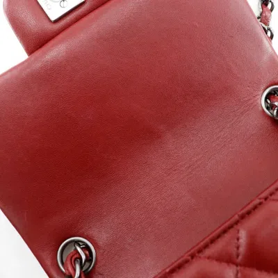 Pre-owned Chanel Red Color Leather Shoulder Bag ()