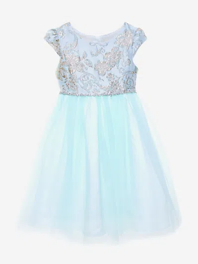 Iame Girls Crystal Cascade Dress In Green