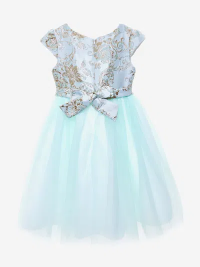 Iame Girls Crystal Cascade Dress In Green