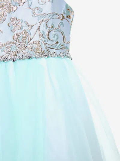 Iame Girls Crystal Cascade Dress In Green